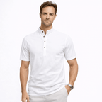 Camisa Polo Masculina Linho Saint Vizencci