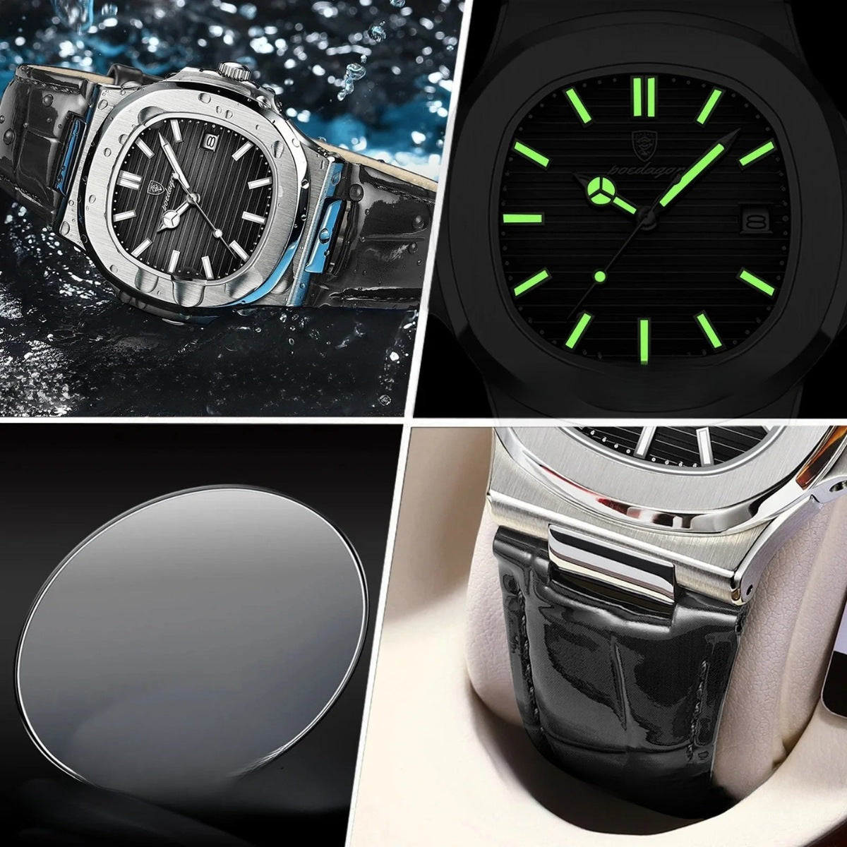 Relógio de Couro Marrom Luxe Civano